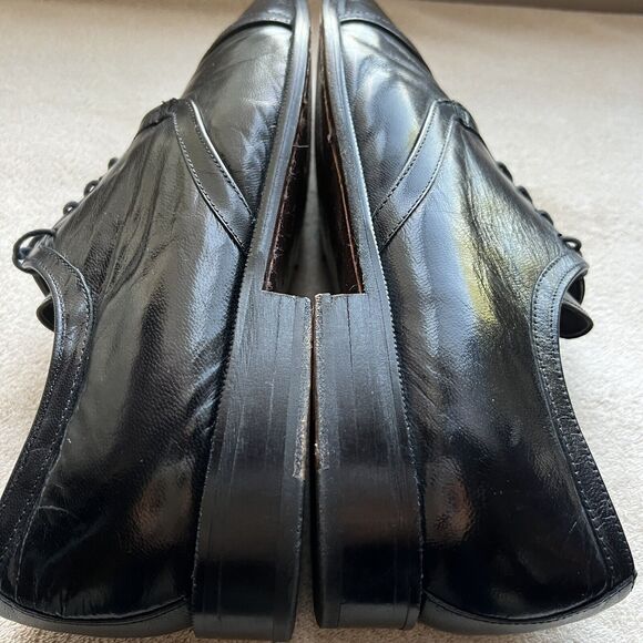 Claudio De Lorena Black Leather Cap Toe‎ Lace Up Oxford Dress Shoes EU 40 US 10 main image 13